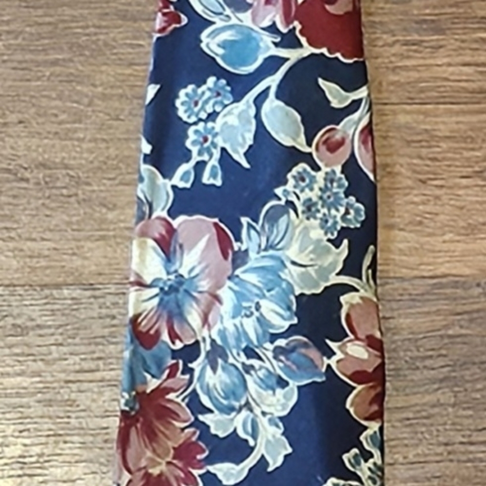 VINTAGE 7TH AVE mens 100% Silk Made In USA Tie SIZE 58x4 MULTICOLOR T9